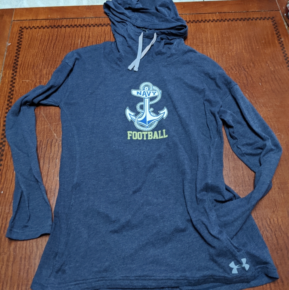 Under armor Navy football team hoodie sweatshirt s